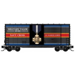 Micro-Trains Line 10100768 - 40' Hy-Cube Box Car, Single Door Military Valor Award - US Marine Corps Navy Cross - N Scale