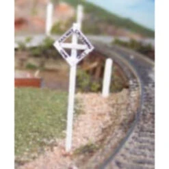 Osborn Models 3054 - Railway Crossing Signs (5 Pcs) - N Scale