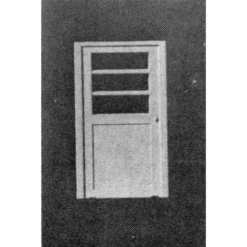 Pikestuff 541-1104 - Personnel Door 3 Pane Window. (3 Each) - HO Scale Kit