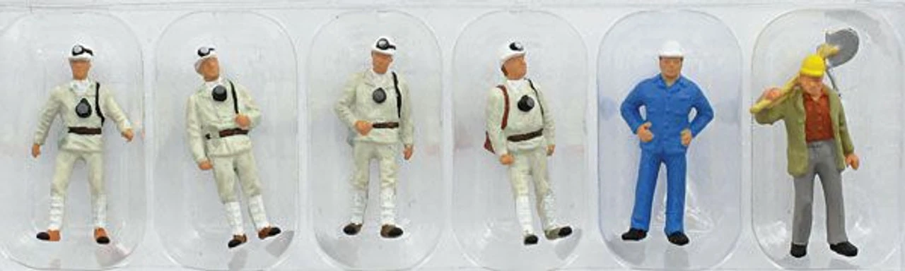 Preiser 1010581 - Mining Workers Pkg6 - HO Scale 3 Preiser 1010581 - Mining Workers Pkg6 - HO Scale
