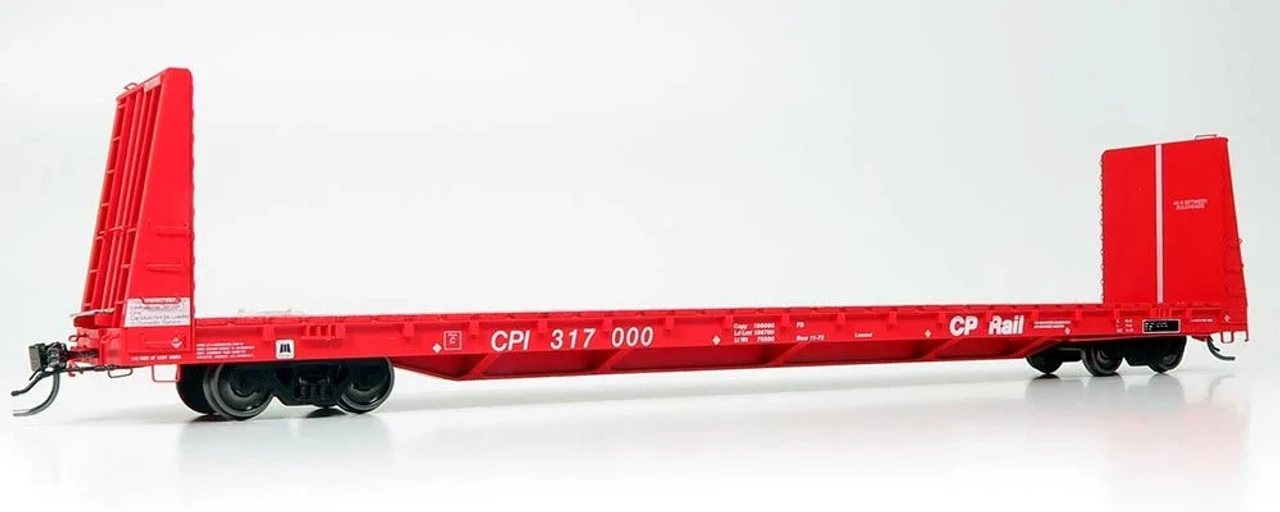 Rapido 147001A - Marine Industries 66' Bulkhead Flatcar Canadian Pacific Internationl (CPI) 317105 - HO Scale 3 Rapido 147001A - Marine Industries 66' Bulkhead Flatcar Canadian Pacific Internationl (CPI) 317105 - HO Scale