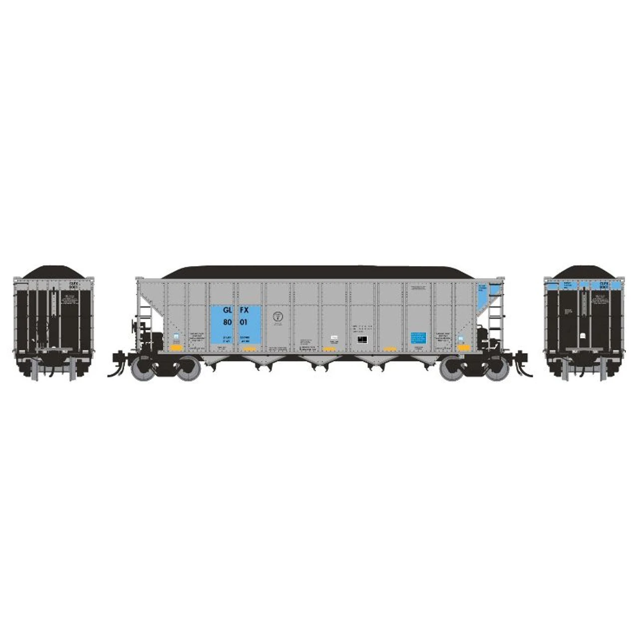 Rapido 169009A-6 - Autoflood III Coal Hopper GLFX 8053 - HO Scale 3 Rapido 169009A-6 - Autoflood III Coal Hopper GLFX 8053 - HO Scale