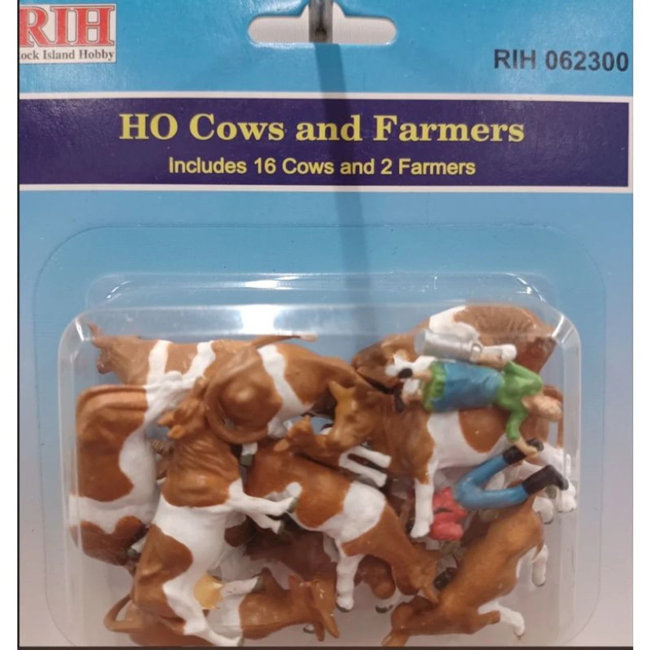 Rock Island Hobby 062300 - Cows And Farmers - Painted (16 Cows, 2 Farmers) - HO Scale 3 Rock Island Hobby 062300 - Cows And Farmers - Painted (16 Cows, 2 Farmers) - HO Scale