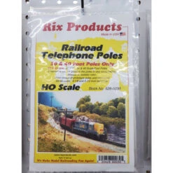 Rix Products 0030 - Railroad Telephone Poles 30' And 40' Poles Only - HO Scale Kit