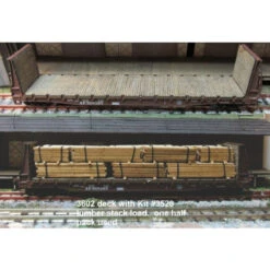RslaserKits 3602 - Wood Deck Conversion For Wheels Of Time Bulkhead Cars - N Scale Kit