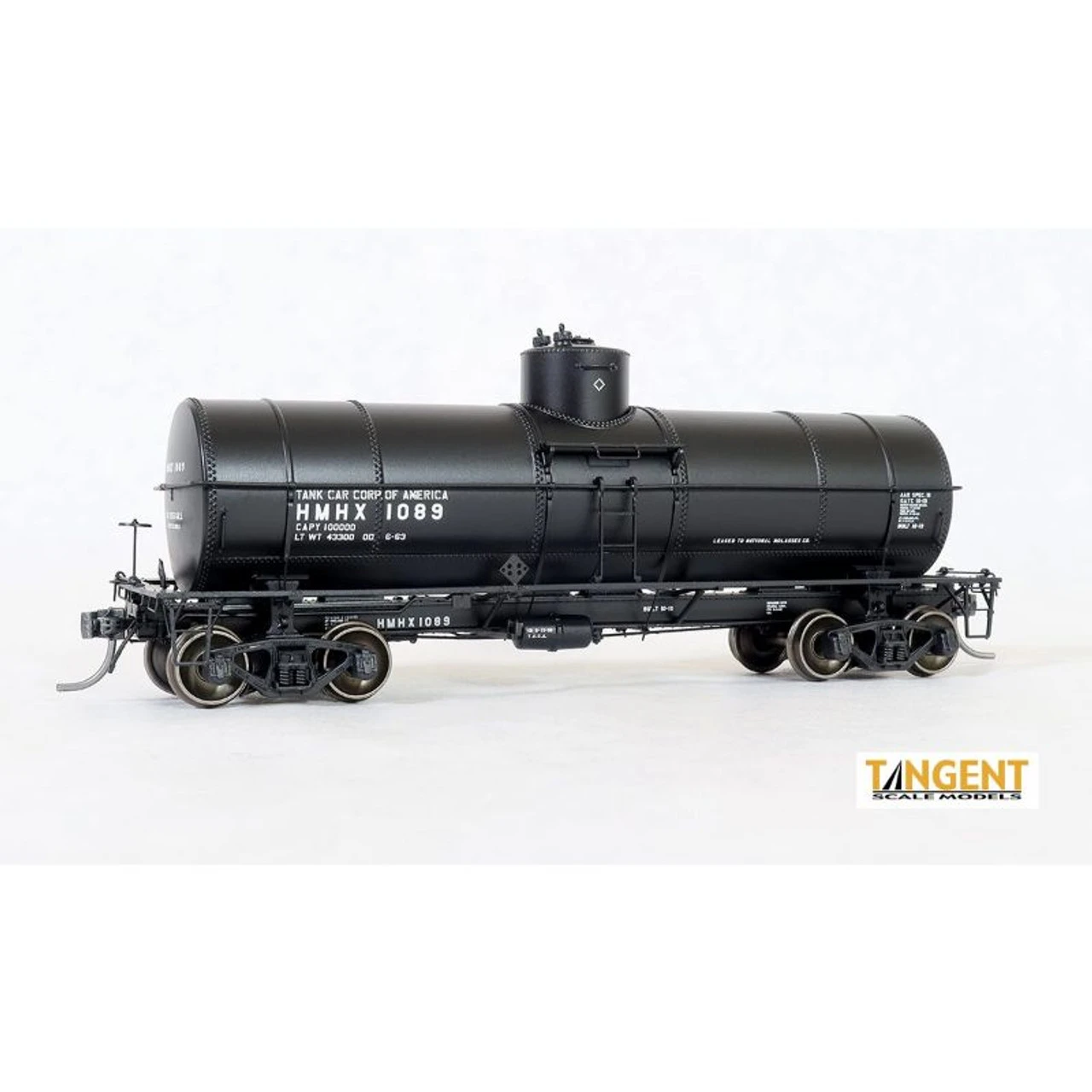 Tangent Scale Models 19069-03 - GATC 1917-design 10000 Gallon Tank Car HMHX Lease 1084 - HO Scale 3 Tangent Scale Models 19069-03 - GATC 1917-design 10000 Gallon Tank Car HMHX Lease 1084 - HO Scale