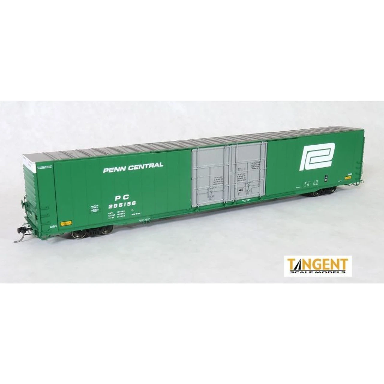 Tangent Scale Models 25027-07 - Greenville 86' Double Plug Door Box Car Penn Central (PC) 295164 - HO Scale 3 Tangent Scale Models 25027-07 - Greenville 86' Double Plug Door Box Car Penn Central (PC) 295164 - HO Scale