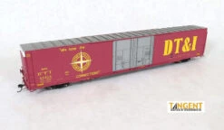 Tangent Scale Models 25046-06 - Greenville 86′ Double Plug Door Box Car Detroit, Toledo And Ironton (DTI) 26838 - HO Scale