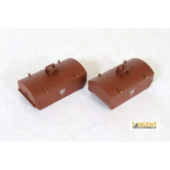 Tangent Scale Models 2708001 - Pennsylvania Railroad (PRR) "Version 1 Logo", G41A Coil Car Hoods 2-pack - Painted And Assembled Pennsylvania (PRR) - HO Scale