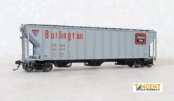 Tangent Scale Models 28011-04 - CB&Q "Delivery Gray 1-1965" GATC 4500 Covered Hopper Chicago, Burlington & Quincy (CB&Q) 86008 - HO Scale