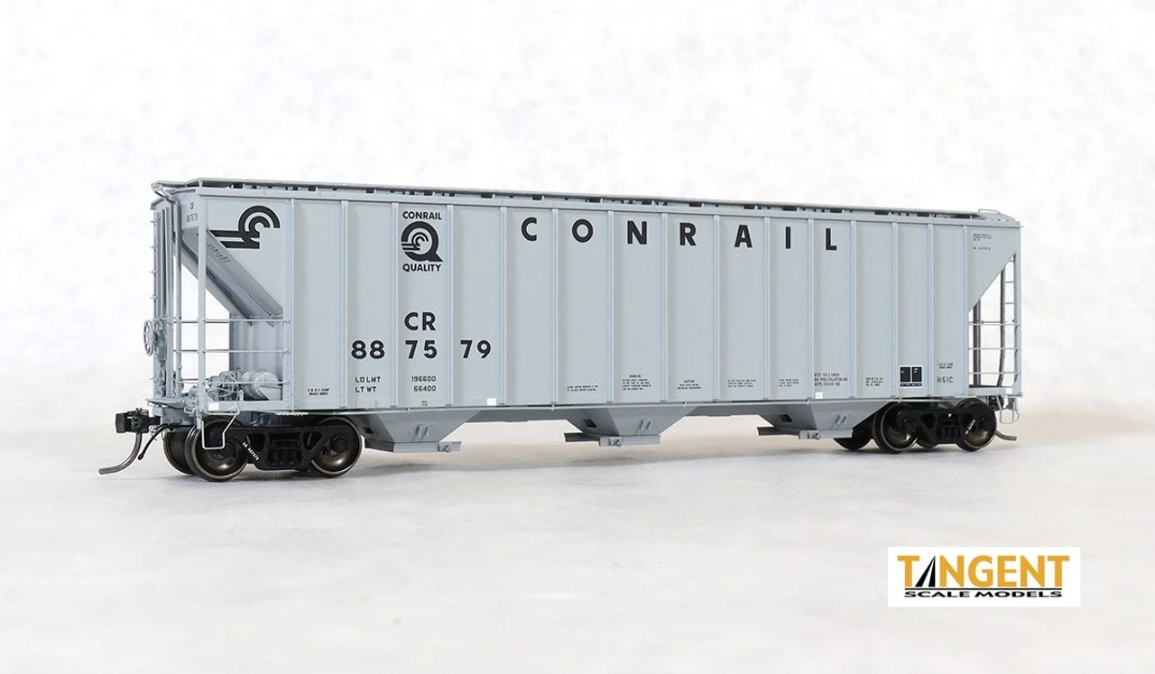 Tangent Scale Models 28060-03 - PC Sam Rea Shops 4600 Covered Hopper Conrail (CR) 887579 - HO Scale 3 Tangent Scale Models 28060-03 - PC Sam Rea Shops 4600 Covered Hopper Conrail (CR) 887579 - HO Scale