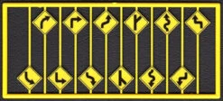 Tichy Train Group 8254 - Road Path Warning Signs #1 - HO Scale