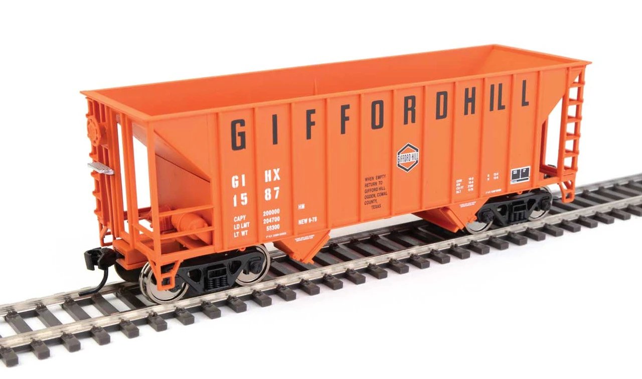 Walthers Mainline 910-56603 - 34' 100-Ton 2-Bay Hopper Gifford Hill (GIHX) 1587 - HO Scale 3 Walthers Mainline 910-56603 - 34' 100-Ton 2-Bay Hopper Gifford Hill (GIHX) 1587 - HO Scale
