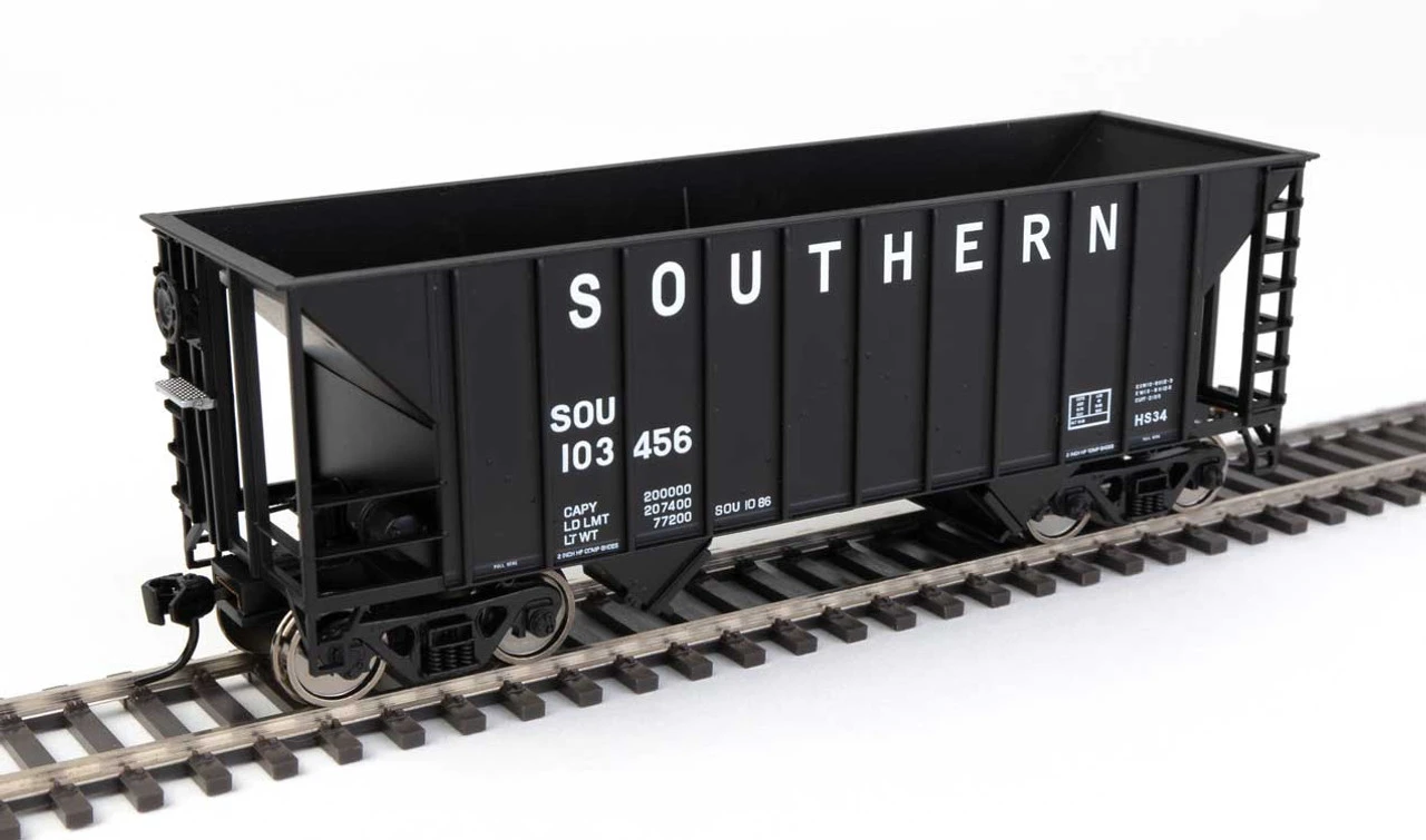 Walthers Mainline 910-56619 - 34' 100-Ton 2-Bay Hopper Southern (SOU) 103456 - HO Scale 3 Walthers Mainline 910-56619 - 34' 100-Ton 2-Bay Hopper Southern (SOU) 103456 - HO Scale