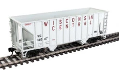 Walthers Mainline 910-56635 - 34' 100-Ton 2-Bay Hopper Wisconsin Central (WC) 34047 - HO Scale
