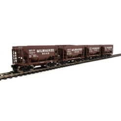 Walthers Mainline 910-58080 - 24' Taconite Ore Car 4-Pack Milwaukee Road (MILW) 76676, 76688, 76689, 76695 - HO Scale