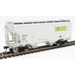 Walthers Mainline 910-7567 - 39' Trinity 3281 2-Bay Covered Hopper Blue Circle Cement (BCAX) 247 - HO Scale