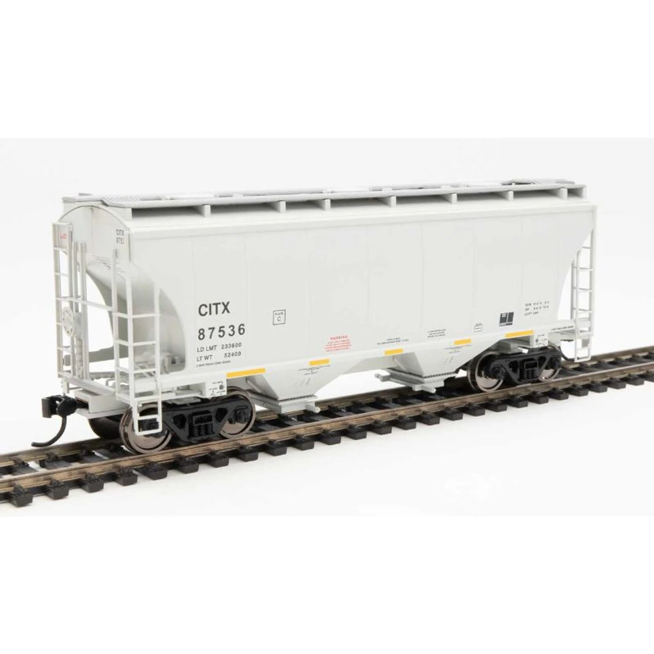 Walthers Mainline 910-7569 - 39' Trinity 3281 2-Bay Covered Hopper CITX 87536 - HO Scale 3 Walthers Mainline 910-7569 - 39' Trinity 3281 2-Bay Covered Hopper CITX 87536 - HO Scale