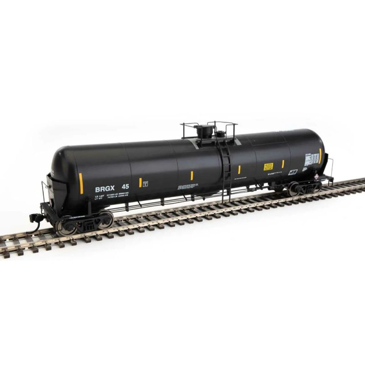Walthers Proto 920-100730 - 55' Trinity Modified 30,145-Gallon Tank Car Bridger Rail Shipping BRGX 45 - HO Scale 3 Walthers Proto 920-100730 - 55' Trinity Modified 30,145-Gallon Tank Car Bridger Rail Shipping BRGX 45 - HO Scale