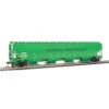 Walthers Proto 920-105857 - 67' Trinity 6351 4-Bay Covered Hopper - Ready To Run -- Incobrasa Industries Limited (green, Yellow Conspicuity Stripes) BRIX 97468 - HO Scale