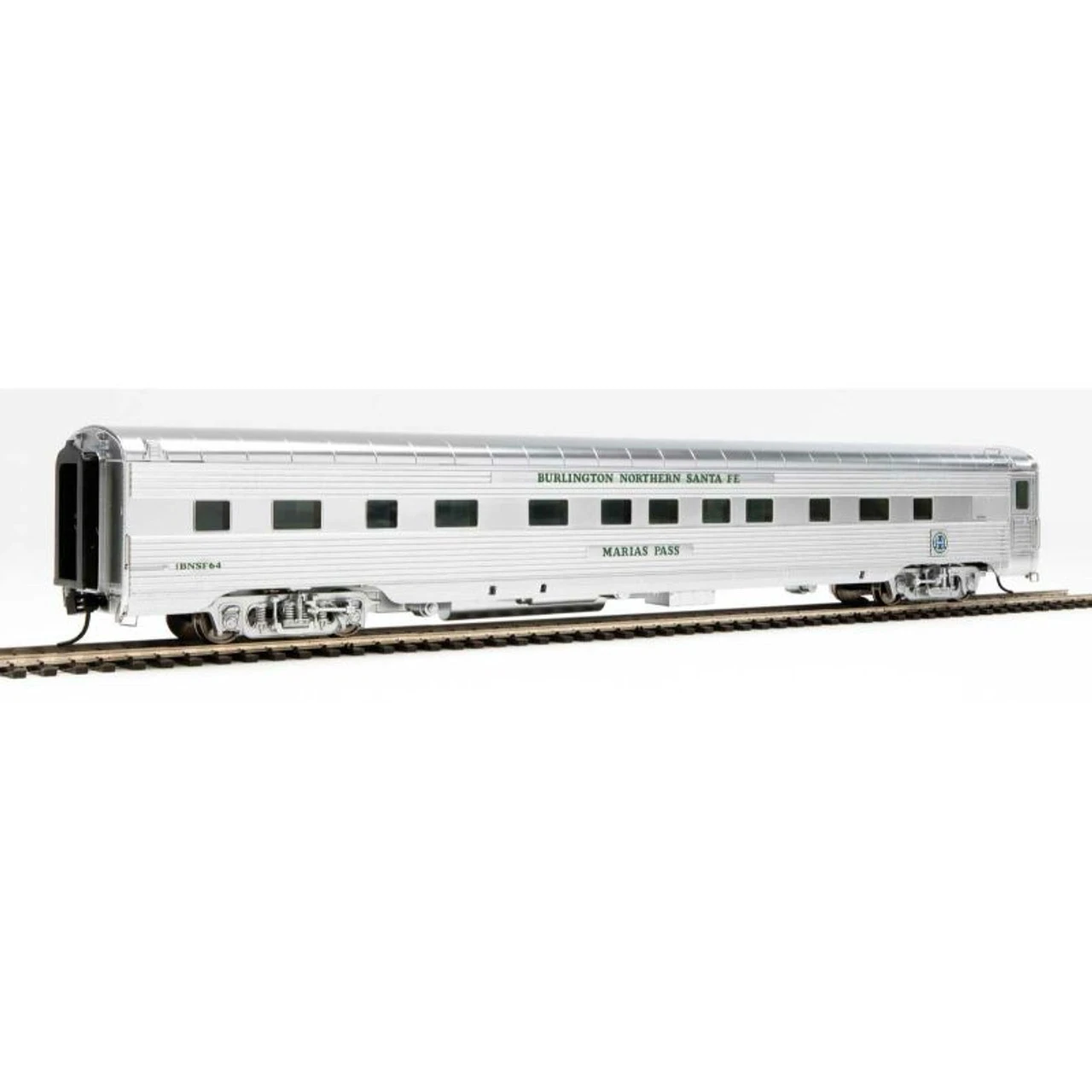 Walthers Proto 920-15254 - 85' Pullman-Standard Regal Series 4-4-2 Sleeper - Ready To Run -- BNSF Business Train (Real Metal Finish) BNSF 64, Marias Pass - HO Scale 3 Walthers Proto 920-15254 - 85' Pullman-Standard Regal Series 4-4-2 Sleeper - Ready To Run -- BNSF Business Train (Real Metal Finish) BNSF 64, Marias Pass - HO Scale