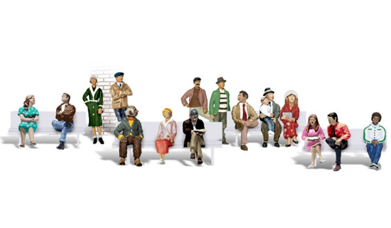 Woodland Scenics #1908 - Sixteen Passengers - HO Scale 3 Woodland Scenics #1908 - Sixteen Passengers - HO Scale