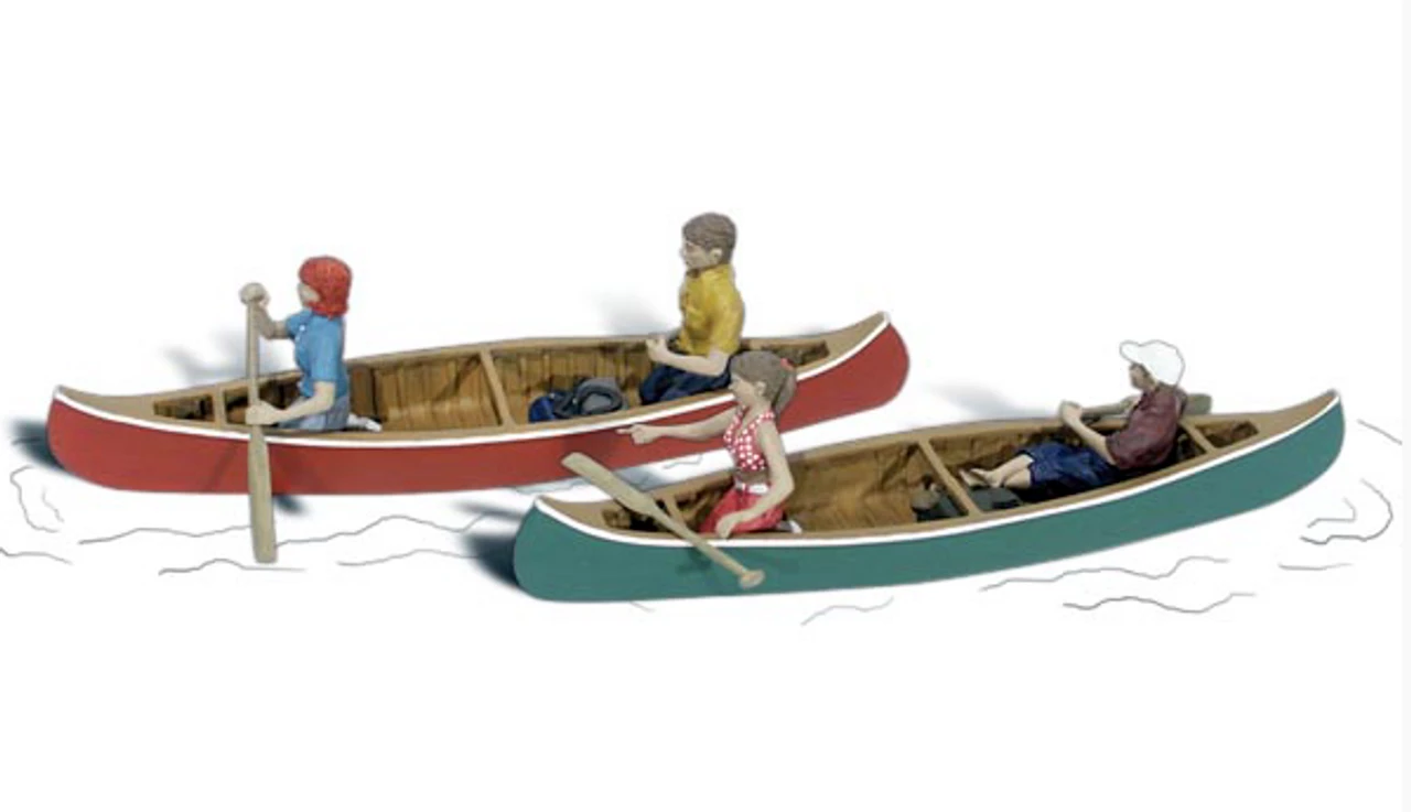 Woodland Scenics #1918 - Canoers - HO Scale 3 Woodland Scenics #1918 - Canoers - HO Scale