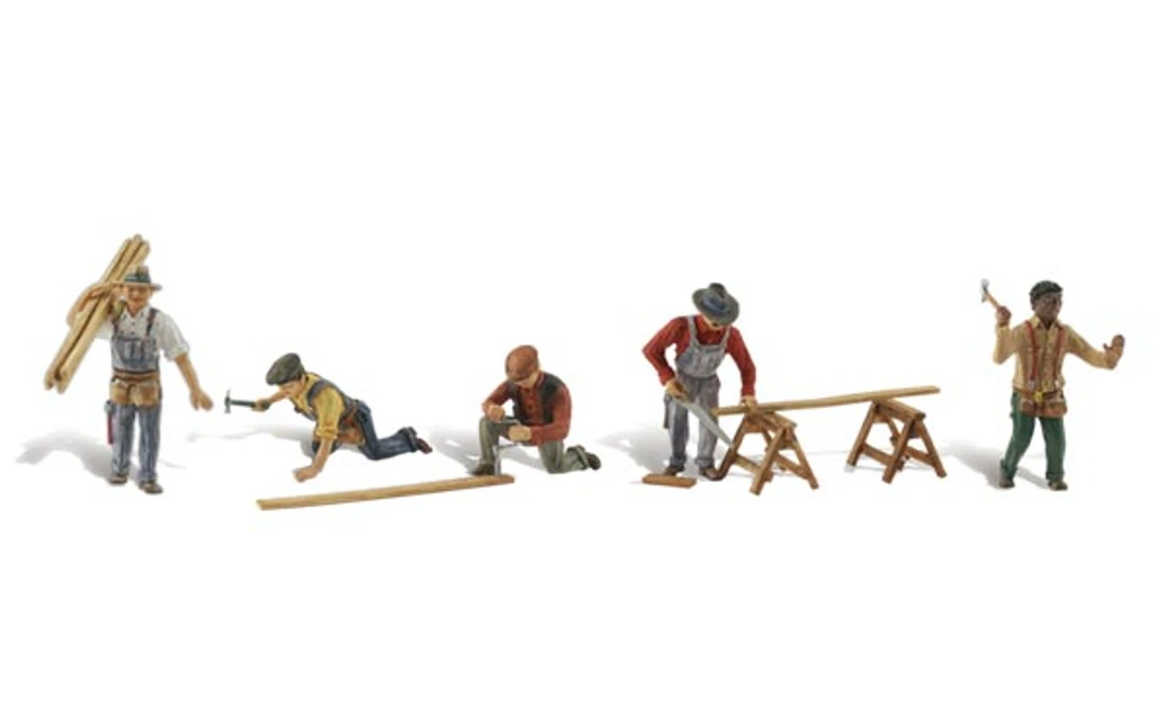 Woodland Scenics #1947 - Carpenter Crew - HO Scale 3 Woodland Scenics #1947 - Carpenter Crew - HO Scale
