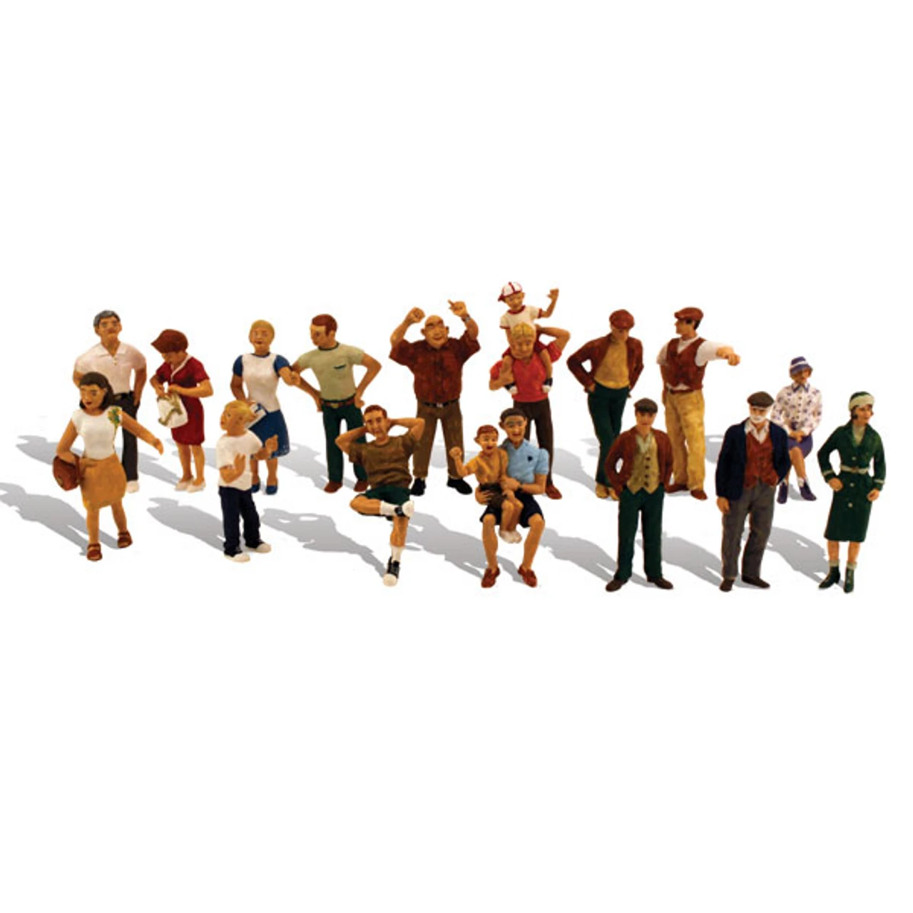 Woodland Scenics #1958 - 16 People - HO Scale 3 Woodland Scenics #1958 - 16 People - HO Scale